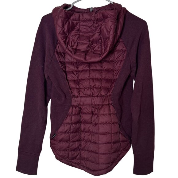 The North Face Endeavor ThermoBall Jacket Hybrid Quilted Hoodie Womens XS Maroon - Picture 2 of 9